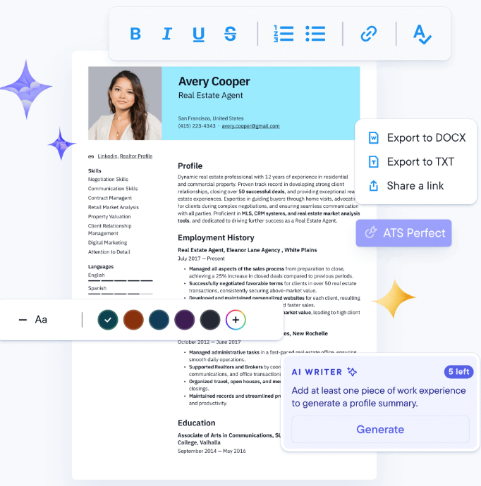 resume.io good cv builder